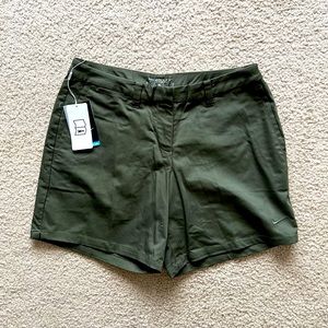 NWT- Nike Women's Olive Green Athletic Golf Shorts